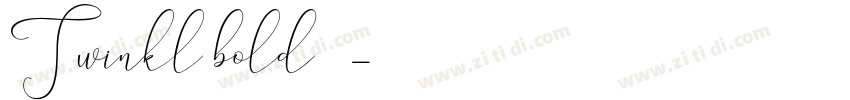 Twinkl bold 粗体字体转换